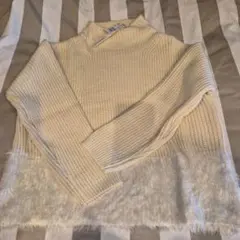 【ラディエイト】新品タグ付き オフホワイト タートルネックニット セーター