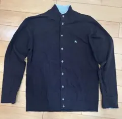 バーバリーブラックレーベル　カーディガン　ネイビー　紺　2