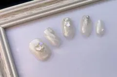 ネイルチップ　ブライダルネイル/お呼ばれネイル/結婚式ネイル/大人ネイル