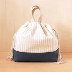 40%OFF《 保冷・保温・お洗濯可》ランチバッグ・お弁当袋　巾着 ｜ グリーンのサムネイル