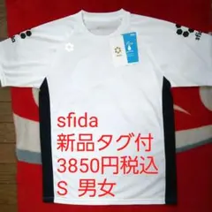 新品タグ付★sfida Tシャツ S 白 サッカー フットサル 3850円税込