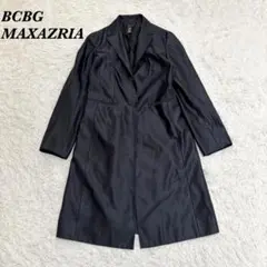 【美品】 BCBGMAXAZRIA ロングコート 光沢ブラックのサムネイル
