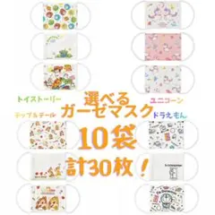 子供用 マスク 給食用マスク 計30枚 ディズニー ドラえもん プリンセス