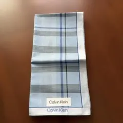 【新品】Calvin Klein ハンカチ ライトブルー チェック