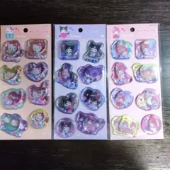 ウォーターシール キティ、クロミ、マイメロ　３枚セット