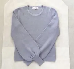 美品　M-PREMIER ライトグレー バルーンスリーブセーター 最終値下げ