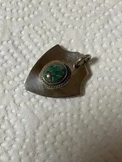 ターコイズ シールド ペンダントトップ 925 シルバー