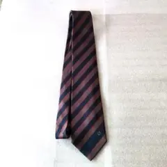 dunhill 純シルク ネクタイ ネイビー ブラウン