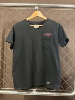 THE CRIMIE Vネック ポケットTシャツ ブラック Mのサムネイル