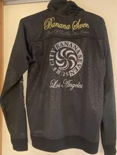 Banana Seven ジャージ パーカー ブラック、
