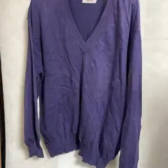 United Colors of Benetton 紫 Vネックニット