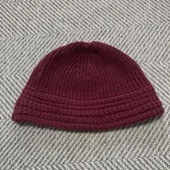バーガンディ ニット帽 WHIMSIC KNIT METRO HAT カスタネ