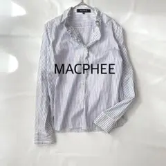 MACPHEE ストライプ　フリル　日本製　コットン100%　トゥモローランド