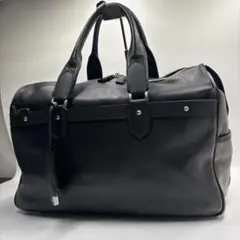 良品✨ランバン ボストンバッグ レザー 本革 南京錠 ブラック - メルカリ