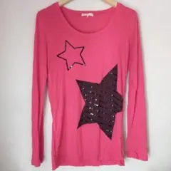 美品Made in Heaven 長袖カットソー Starモチーフ ピンク Mのサムネイル