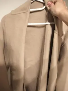 ベージュ フリース風 ロングコート