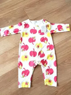 【新品・未使用】ムーミン　ミィ　リンゴ柄　ロンパース　サイズ70