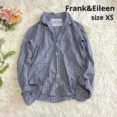 【フランク&アイリーン】美品 シャツ 長袖 チェック ブルー XS メンズのサムネイル