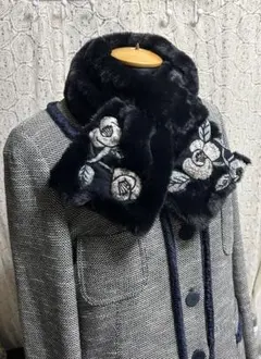 さくら様 厚手　カメリア差し込みマフラー