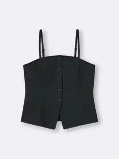 新品　GU フロントボタンビスチェ　黒　L ブラック