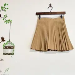 ナイスクラップ /プリーツミニスカート パンツ型インナー付き ベージュ F