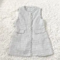 【3点セット】ROPE' PICNIC等 ツイードジレ ブラウス パンツ M相当