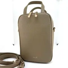 【未使用級】tal.by yumi. 縦型 ショルダーバッグ 2室ファスナー