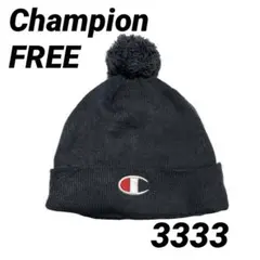 Champion チャンピオン ニットキャップ ビーニー ブラック 刺繍ロゴ
