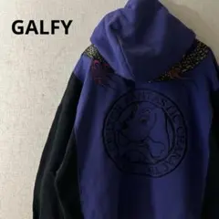 希少✨GALFY ガルフィー ぼろぼろロゴ百合の紋パーカー 超大型犬 2XL