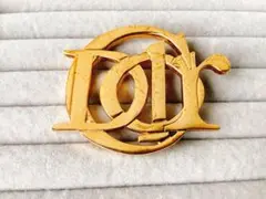 【Christian Dior】ディオール　ロゴブローチ　ゴールド　ヴィンテージのサムネイル