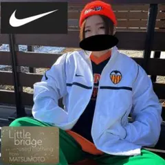 ナイキ NIKE 古着　刺繍ロゴ ビッグサイズ バイカラー ナイロンジャケット.