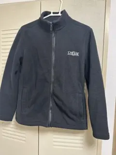 フリースジャケット 黒 ジップアップ