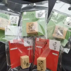 ダイソー　すたんぷの世界　クリスマス　ラバースタンプ　5個