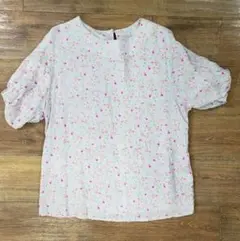 花柄 半袖ブラウス F