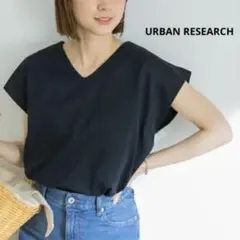 【アーバンリサーチ】Vネック　Tシャツ　ブラウス　チュニック　ネイビー　紺