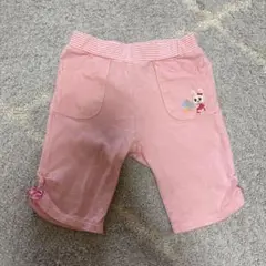 ミキハウス　パンツ　うさこ刺繍付きピンクパンツ