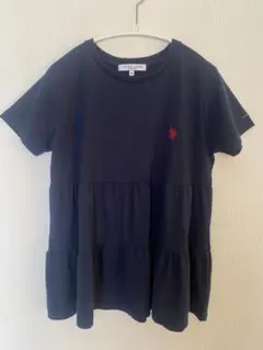U.S. POLO ASSN. ネイビー ティアードTシャツ M