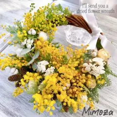 人気ミモザとユーカリちゃんハンドメイドリース