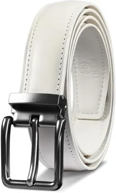 【新品】⭐️ベルト メンズ 本革 栃木レザー 日本製 ビジネス 紳士ベルト 白