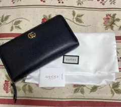 最終値下げ　GUCCI GG マーモント 長財布 ラウンドファスナー　グッチ　黒