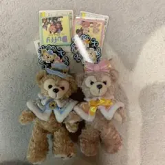 ディズニー　ダッフィー　シェリーメイ　クリスマス　ぬいぐるみバッチ