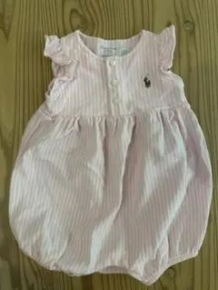 Ralph Lauren ストライプロンパース 6M