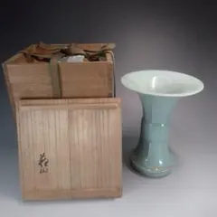 共箱付】鹿背山焼 無想窯 大前芳春 青磁花入 玉壺春形 蔵出し - メルカリ