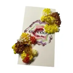 一点物 オーダーメイド ビーズ刺繍 イヤリング 蓮沼千紘 an/eddy