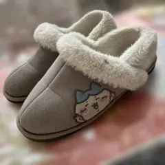 ハチワレ　ファー付きグレーシューズ　Ｍ