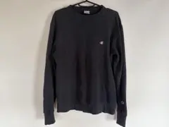 Champion ブラック クルーネック トレーナー