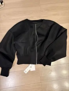 notch ダンボールシアーノーカラーブルゾン ブラック M