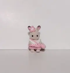 ハンドメイド・ピンクと白色のお洋服＆かばんセット(人形用・うさぎ)