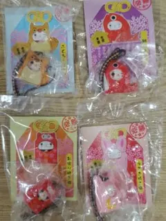 招き猫キーホルダー４種