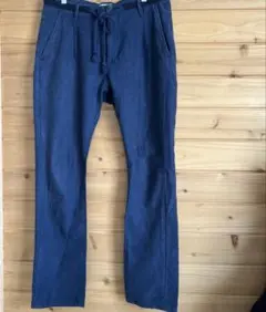 グローバルワークGLOBAL WORK　コットンインディゴイージーパンツ　S